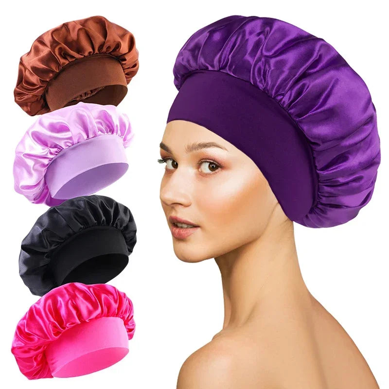 Satin Sleep Bonnet – Silk-Lined Hair Cap for All Hair Types