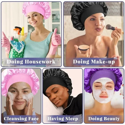 Satin Sleep Bonnet – Silk-Lined Hair Cap for All Hair Types